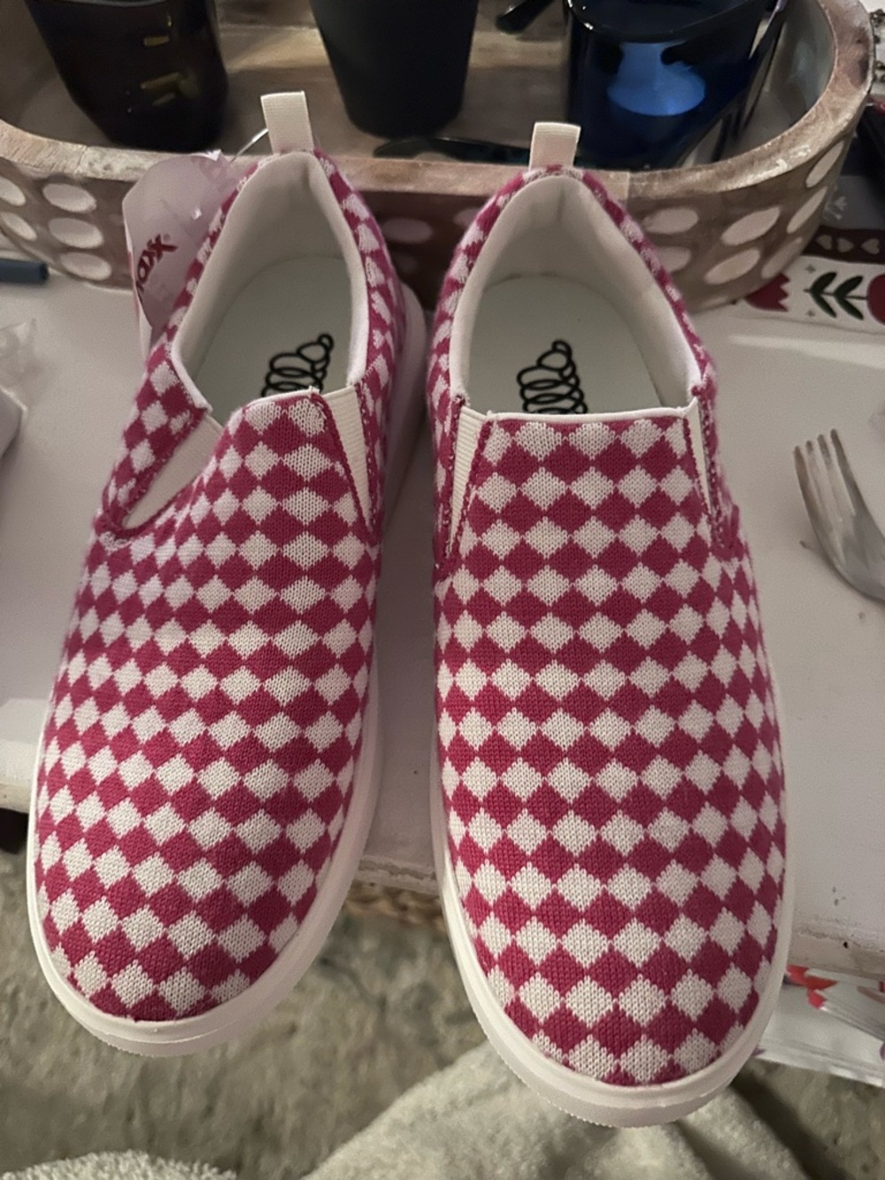 Woolloomooloo Byron Merino Wool Sneakers Sz 40 US 9 Pink Checkered price $150